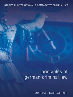 cover image of Principles of German Criminal Law